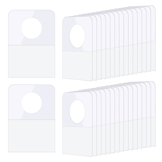 500 Pcs Clear Slot Hole Hang Tags Self Adhesive Round Hole Hanging Tabs Retail Hang Tags Plastic Hanging Stickers Compatible for Products Yoto Cards Handicrafts Jewelry Display 1.5×0.83 Inch