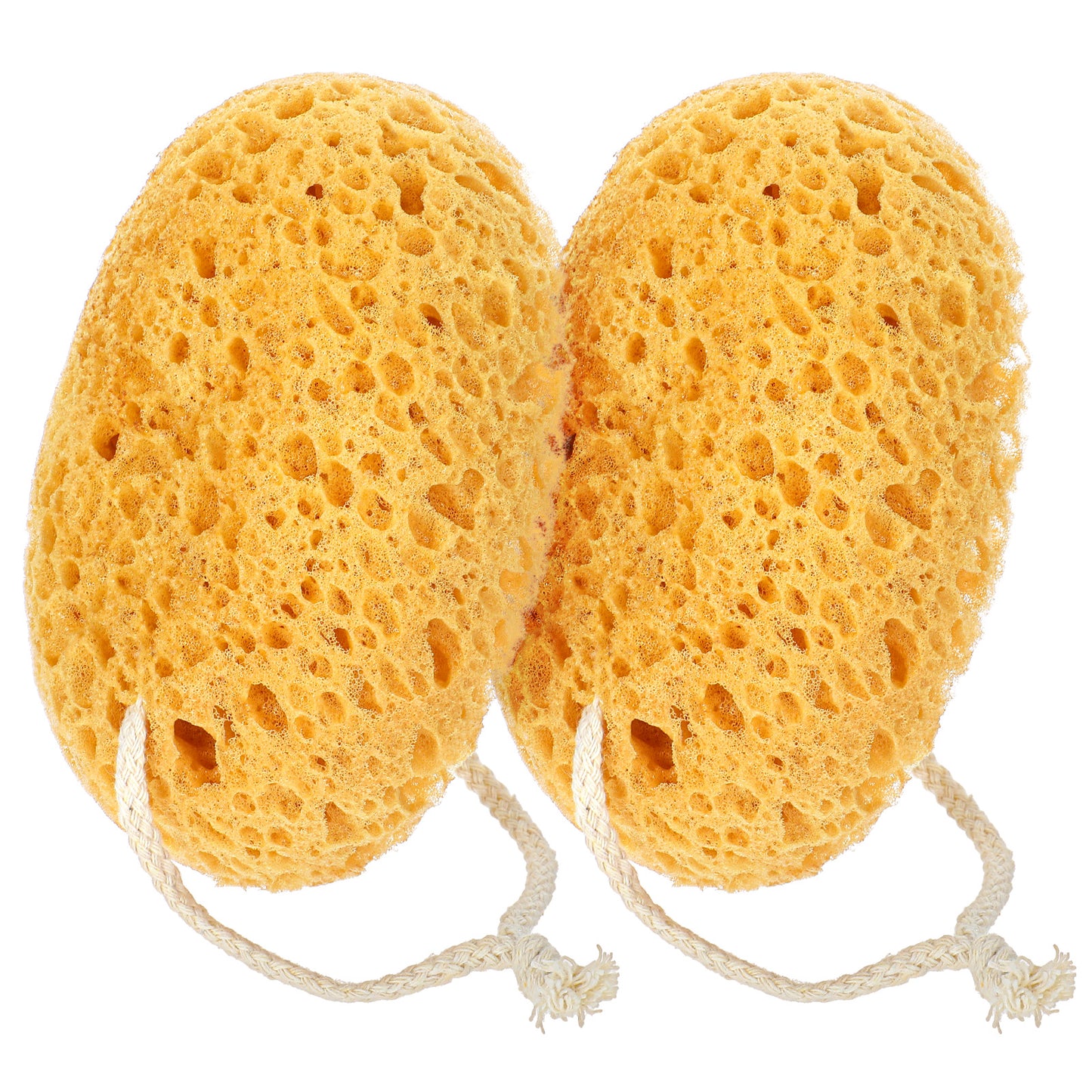 Wanmu 2Pcs Bath Sponge, 6.1 Inch Soft Exfoliating Body Scrubber Shower Sponges, Large Foam Loofah Face Puff for Women, Men, Teenager Body Cleansing Supplies