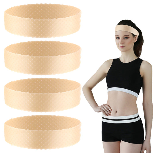 4 PCS Wig Grip Band Adjustable Wig Headband Silicone Wig Gripper Cap Elastic Non-Slip Hairband Sweat-proof Hold Wig Cap Waterproof Wig Fix for Lace Wig Men Women Sports Yoga