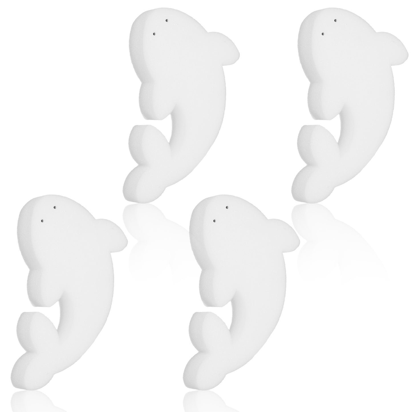 4Pcs Hot Tub Scum Absorber Sponge Dolphin Oil Absorbing Scum Sponge Reusable for Inflatable Hot Tub Spa Swimming Pool Perfect Pool Tubs Accessories Cleaner Keeps Your Tubs Water Clean and Clear