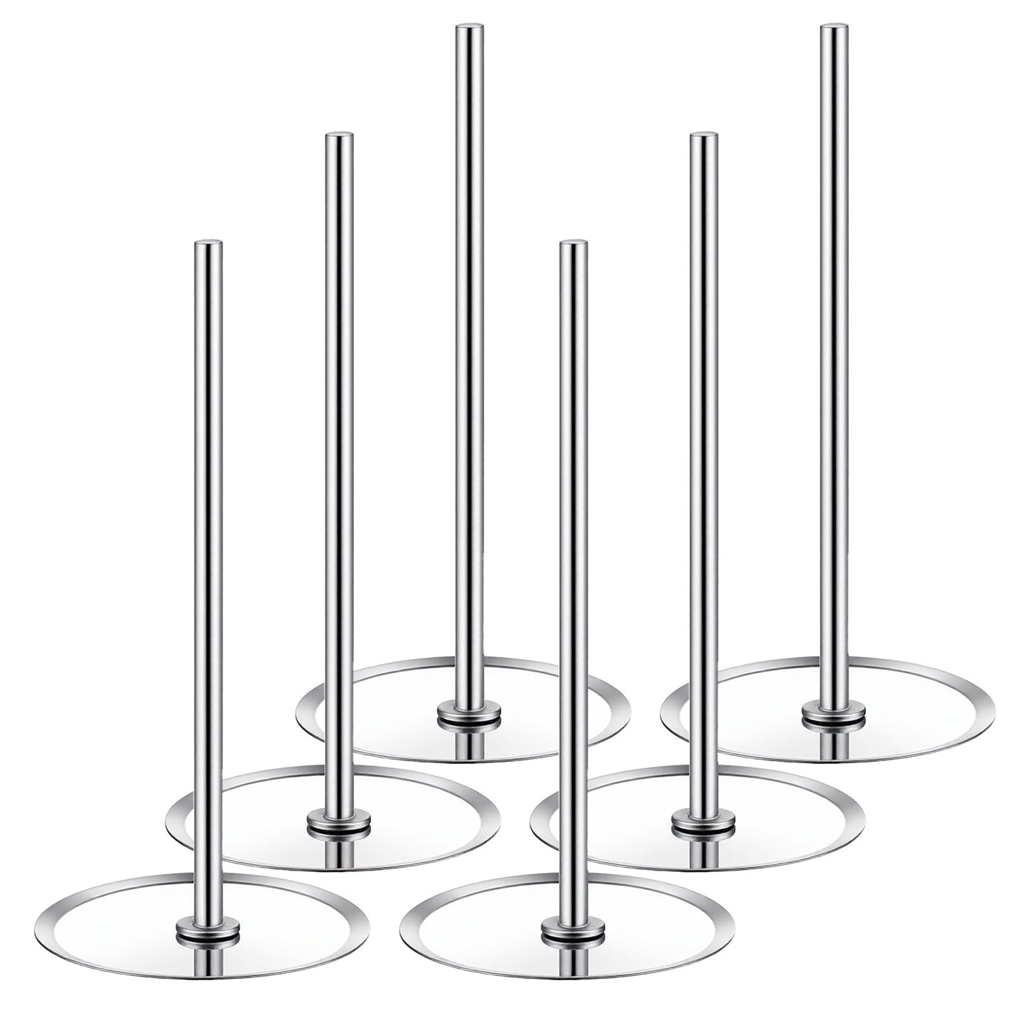 6 Pcs Cake Heating Core for Baking Cakes Stainless Steel Heating Rod 2.76 Inch Silver Cake Pan Rod Cakes Baking Supply for Birthday Party Wedding Decorating Bakig Tools Accessories Kitchen Utensil