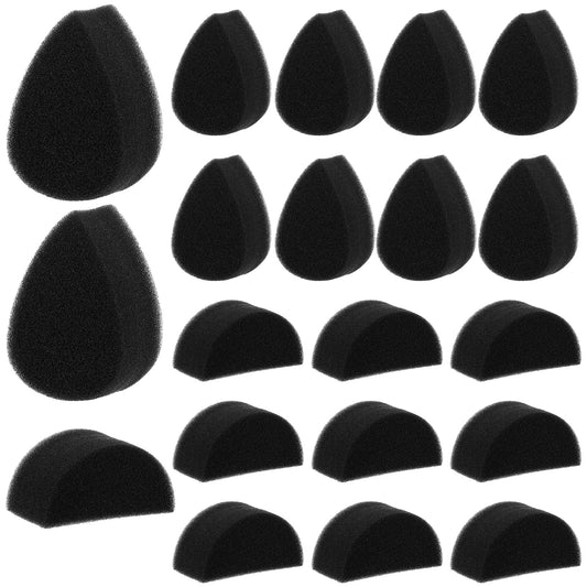 20 Pcs Face Paint Sponges Petals Face Painting Sponge High Density Makeup Faces Sponge Water Droplet Shape Black Paint Sponges Brushes Kit Professional for Adult Body Paints Art Work Supplies