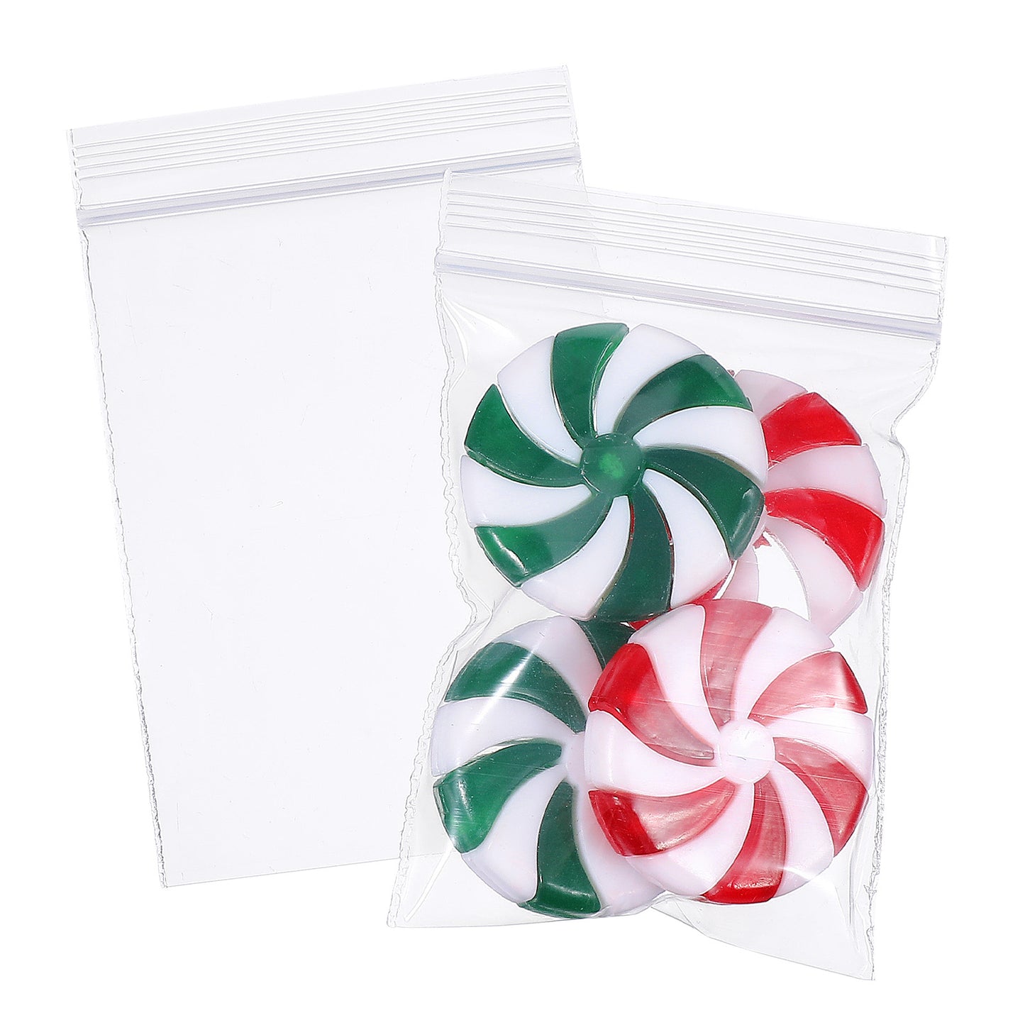 Wanmu 300Pcs Mini Plastic Zip Bags, 2.3" x 1.5" Clear Resealable Zipper Storage Baggies for Small Business, Gifts, Screws, Jewelry, Candy, Coins, Daily Vitamin