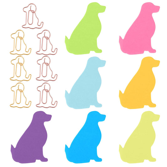 217 Pcs Cute Dog Sticky Notes Bright Colorful Sticky Pad Self Adhesive Memo Notes Animal Notes Index Tabs Dog Shape Memo Pads for Reminders Study Work Office School Home