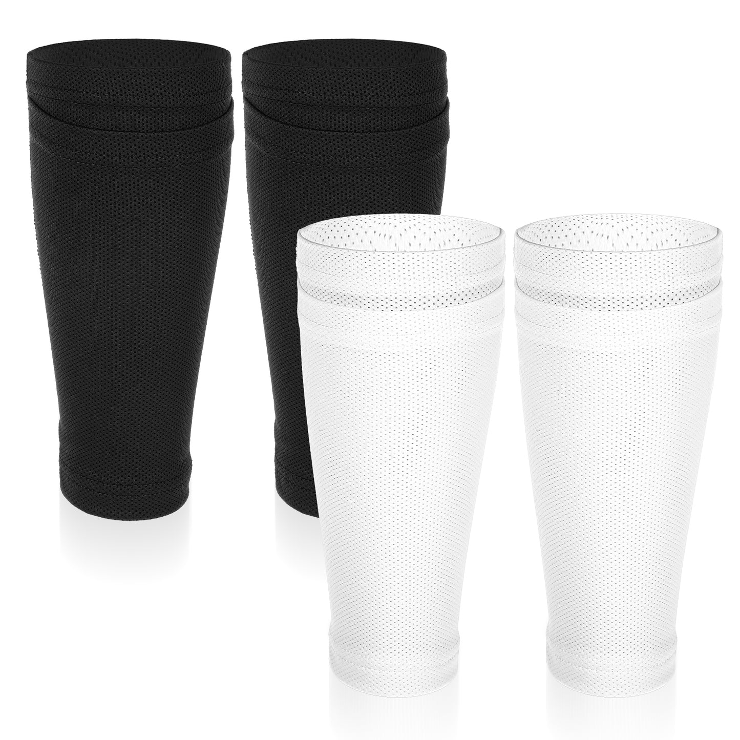 4Pcs Soccer Shin Guard Covers Shin Pads Socks Soft Breathable Soccer Sock Sleeves Shin Pads Holders Soccer Shin Guard Sleeves for Man Woman Adults Beginners Sport Football