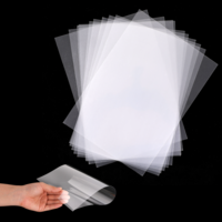 QFGasre 10 Pcs Acrylic Sheet Clear Plastic Sheets for Crafts (150 x 100 mm) PET Flexible Lightweight Perspex Sheet Transparent Acrylic Panels Board for DIY Crafting Picture Frames Painting Table Sign