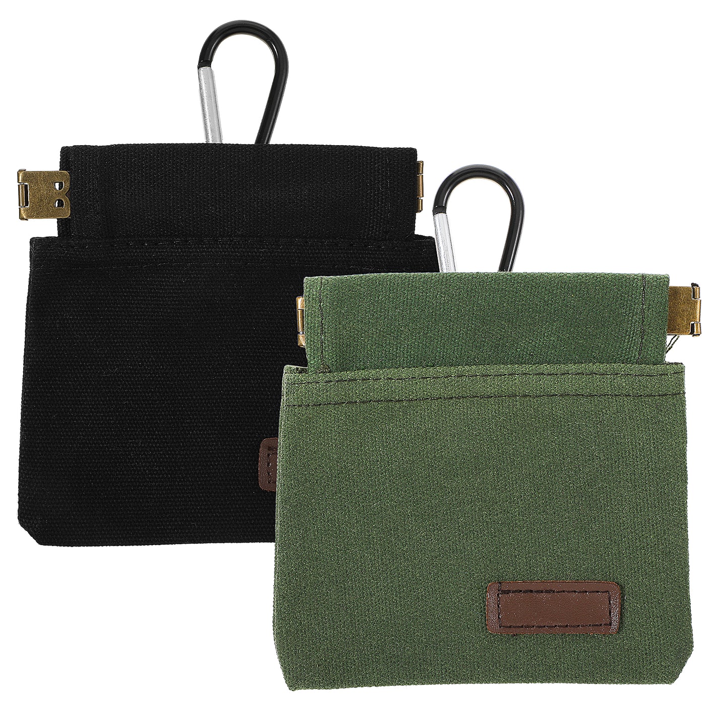 2Pcs Dog Treat Pouch Hand Free Training Treat Bag Portable Pet Dog Walking Bags Puppy Dogs Treats Holder Pouches with Carabiner Auto Closing Dogs Snack Reward Training Bags for Outdoor Travel