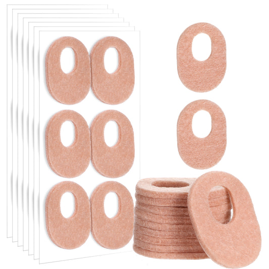 48pcs Callus Pads Soft Oval Shape Corn Pads Felt Callus Cushions Adhesive Corn Protectors Metatarsal Corns Cushion Self-Stick Foot Care Pad for Men Women Feet Toes Pain Relief Bunions
