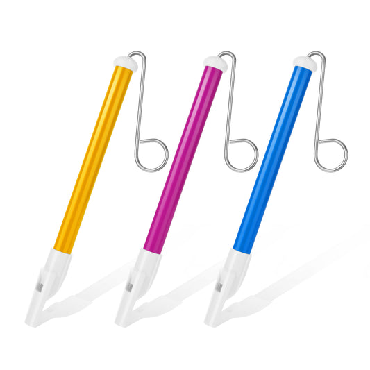 3 Pieces Slide Whistle Handheld Slide Whistle Party Favors with Stainless Steel Metal Sliding Rods Adults Musical Instrument Sliding Whistle for Parent-Games Party Favors, Party Funny Playing Music
