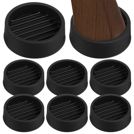 8 Pack Furniture Caster Cups Rubber Furniture Pads Non-Slip furniture Feet Protector Anti Skid Bed Stopper furniture Coasters Gripper for Sofa Feet Table Chair Legs Carpet Floors Protect 1.5 x 1.5"