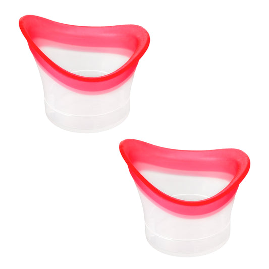 2pcs Eye Wash Cup Eye Wash Cleaner Kit Silicone Eyes Cleaning Cup for Rinse Portable Eye Care Tool Transparent with Storage Container for Quick Relief Tired Eyes Cleaning Dust Makeup Irritants