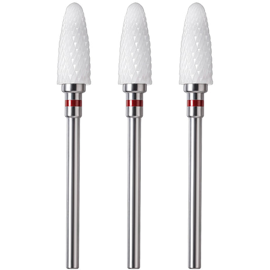 Sibba Nail Drill Bits 3 Pcs Acrylic Nails Bits Carbide Remove Tool Cone Tungsten Drill Bits Set Professional Cone Nail File Cuticle Cleaner 3/32" Quickly Drill Bits for Manicure Pedicure Home Salon