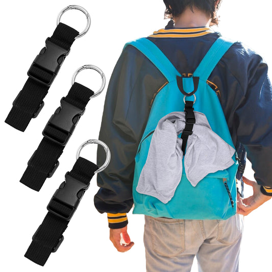 Dimeho 3 Pcs Add a Bag Luggage Straps, Luggage Connector Straps Jacket Holder Adjustable Carry-on Baggage Suitcase Belt Straps Travel Accessories for Connecting Luggage or Backpack, Black