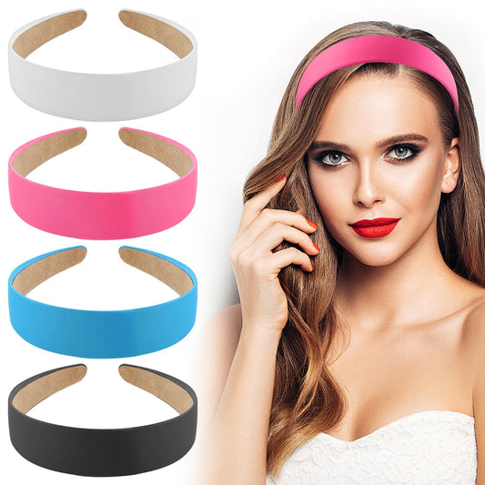 Sibba Headbands Hair Bands Wide Non Slip Head Wraps Fall Hairstyles Stretchable Hoops Daily Festival Elegant Elastic Bending Satin Headwear Make Up Women Girls Outfits