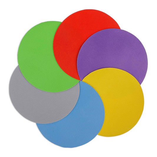 Sibba 6Pcs Rubber Jar Gripper Pads, Multi-Purpose Jar Opener Grippers, Bottle Lid Openers Round Kitchen Coasters for Elderly Children Women Weak Hands