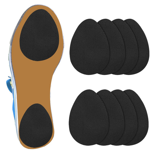 Sibba Shoe Soles 4 Pairs Rubber Repair Comfort Sole Stick On Grips Anti Slip Pads Protectors Stickers Non-Slip Bottom Sticker Self-Adhesive Grip High Heels Protector Heel Insoles