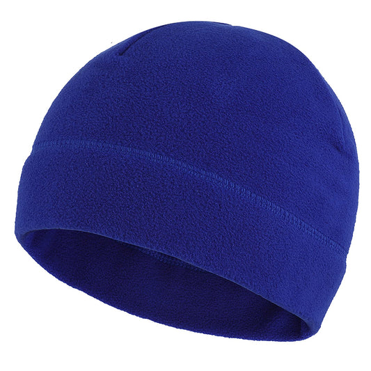 Sibba 1 Pieces Men Skull Cap Soft Velvet Beanie Hat Winter Warm Windproof Cap Outdoor Cycling Running Hats for Women Men, Blue, M/XL
