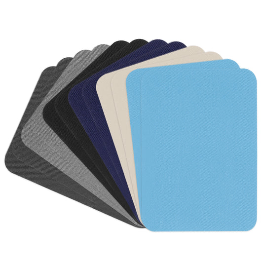 12PCS Iron-on Fabric Repair Patches, 4 x 3 Inches Cotton Iron on Patches for Clothing Inside & Outside Repair, Fabric Patches Iron on for Denim Jean Clothes Repair Decorating Kit (Multicolor)
