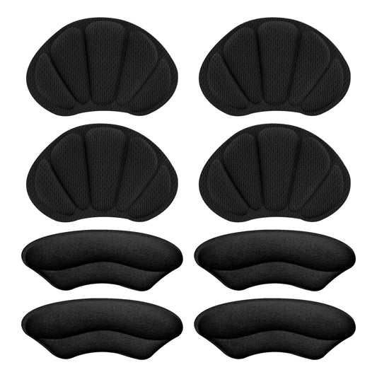Sibba 4 Pairs High Heels Cushion Pads Inserts, Self-Adhesive Heel Grips for Ladies Shoes Too Big Prevent Slipping Blister, Anti-Slip Sport Shoes Pad for Loose Shoes Women Men Shoes Protectors