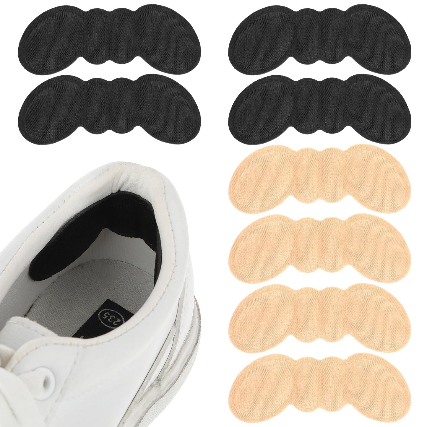 Sibba Heel Pads Shoes 4 Pairs Arch Support Insoles Self Sticky Cushion Non Slip Foot Pads Breathable Sole Grips Protectors Shock Absorbing Fit Sneakers High Heel (Multicolor)