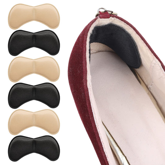 Sibba 6 Pairs Heel Grip for Ladies Shoes Self Adhesive Shoe Back Insoles for Shoes That are Too Big Heel Cushion Pads High Heel Insert Liner Shoe Filler Preventing Heel Rubbing and Blisters