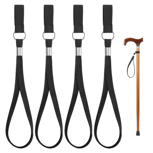 Sibba FNANJWQ Walking Stick Wrist Strap, 4 Pcs Cane Wrist Strap Crutch Straps Leash, Walking Stick Accessories for Seniors Rehab and Mobility Aid, Suitable for Home Outdoors Travel Climbing