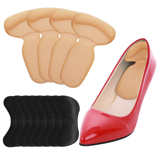 Sibba 6 Pairs Heel Shoe Grip Liner Self Heel Inserts Cushion Pads Stickers Foot Care Protector, Preventing Too Big Shoe from Heel Slipping Blisters