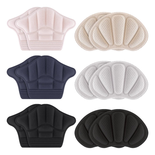 Sibba Shoe Inserts High Heel Pads Protectors Insoles Non Slip Cushion Grips Blisters Pain Relief Sole Sneakers Filler Bottom Back Repair Stickers Loose Foot for Women Men (6 Pairs)