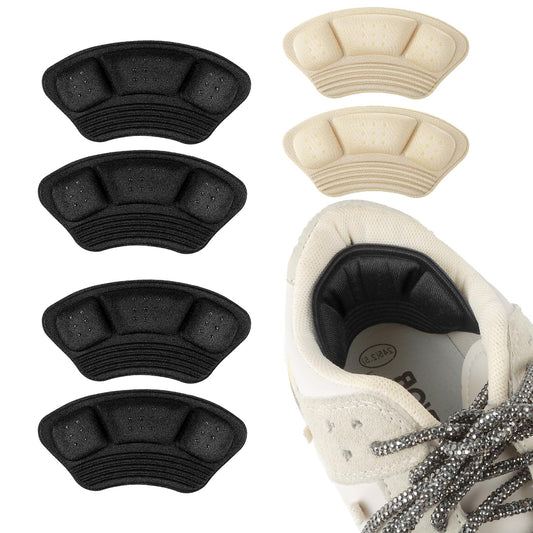 Sibba 6Pcs Heel Grips Inserts, Mesh Adhesive Heel Cushion Pads for Boots, Loose Shoes Too Big, Anti Blister Shoe Liners Heel Protectors Improve Shoe Fit, Reusable Heel Guards Liners for Women Men