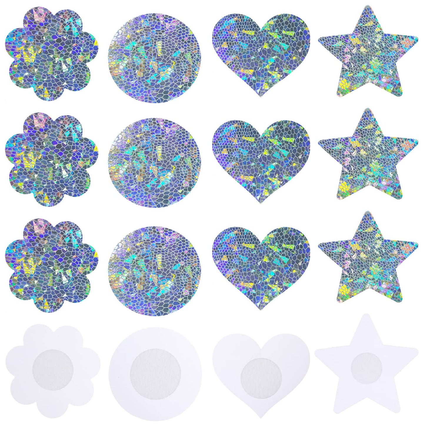 Sibba Nipple Covers Pasty Pasties 8 Pairs Rave Party Bra Lift Skin Luxury Sequins Nipless Cover Sticky Breast Petals Stickers Boob Waterproof Comfortable Nipplecovers Lounge Lingerie Swim Women