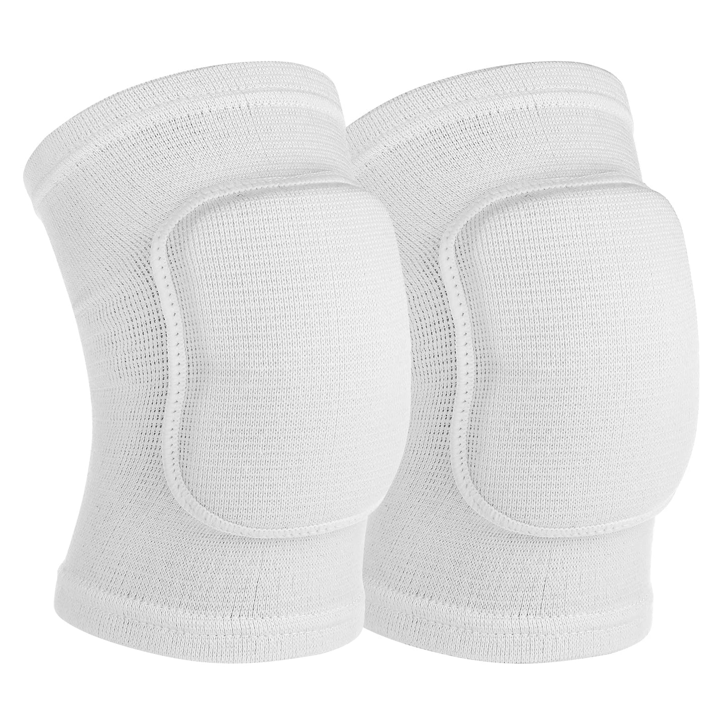 Sibba Compression Elbow Pads Arm Brace Support Fitness Arm Knee Protector Volleyball Basketball Breathable Elbow Wraps for Kids, Men and Women(White)