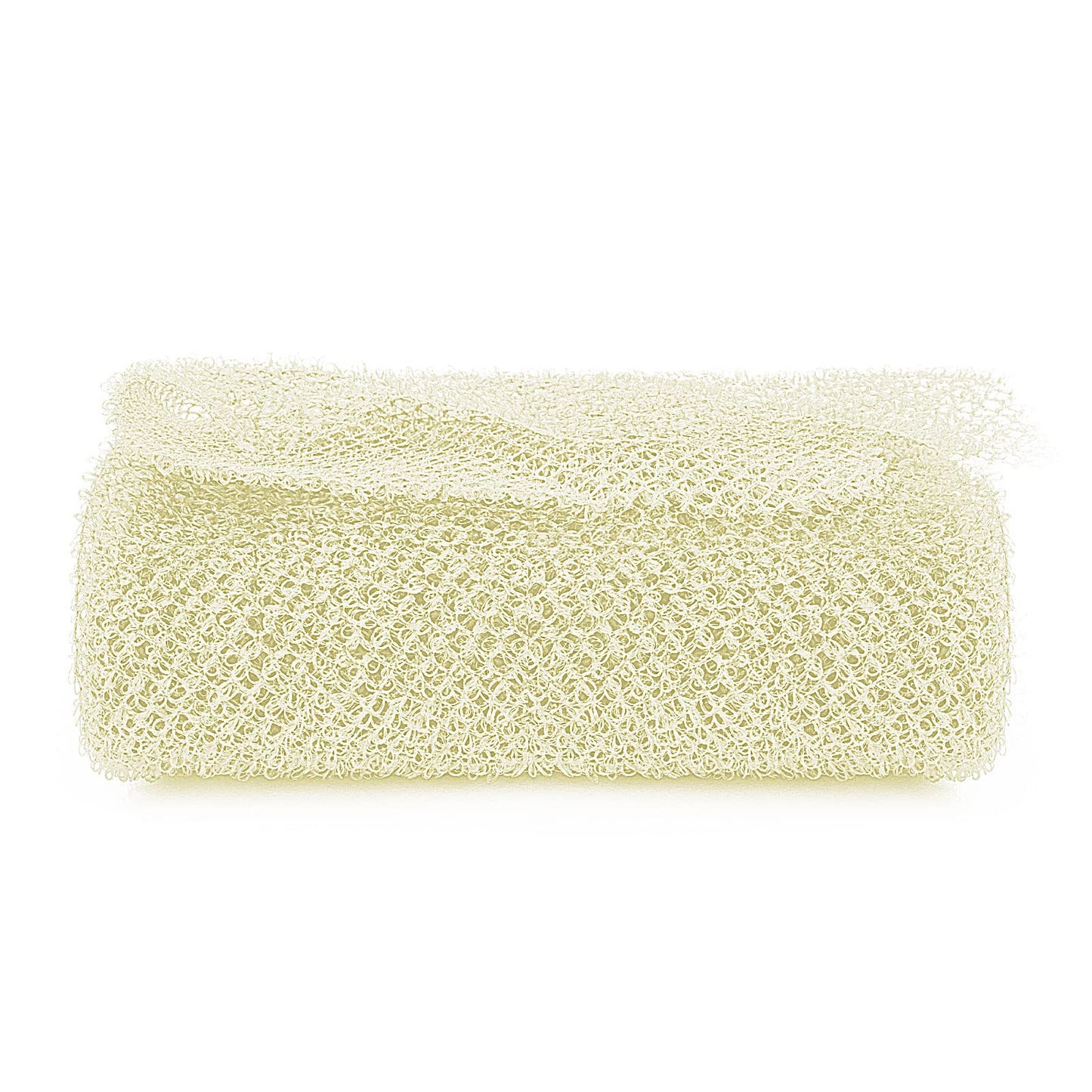 Sibba Net Bath Sponge, African Net Long Bath Net Sponge, Exfoliating Shower Body Scrubber, Elasticity Back Scrubber Skin Smoother for Daily Use (Beige)