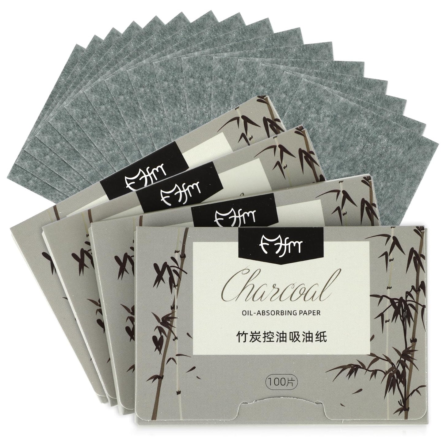 Sibba Face Oil Blotting Sheets 400 Counts Skin Oil Control Film Oil Absorbing Sheets Friendly Blotting Papers Portable Bamboo Charcoal Tissues Fit Facial Makeup Travel Clean