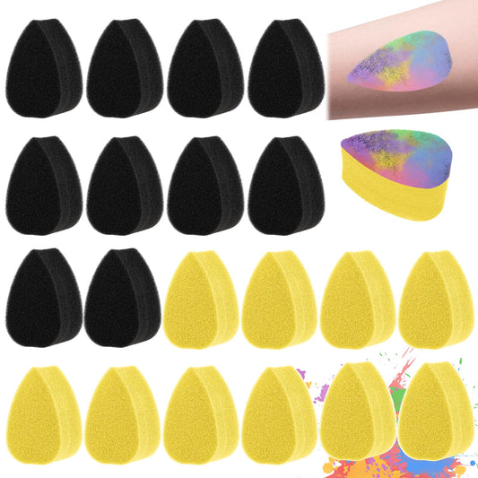 20 Pcs Makeup Sponge Body Painting Soft Puff Reusable Face Paint Sponge High-Density Cosmetic Sponge Petal Water Drop Foundation Applicator for Cream Clean Concealer ArtWork