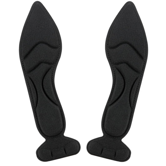 WLLHYF 1 Pair High Heel Shoe Insoles Breathable Sponge Foot Cushion Metatarsal Pads Heel Insoles with Heel Grips Boot Inserts for Women Loose Shoes Metatarsal Arch Foot Pain (Black)