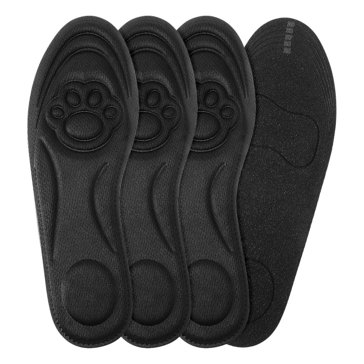 Sibba 2 Pcs Sponge Heel Cushion Heel Grips Shoes Pads Arch Support Cushion Pads Non Slip Sheets Replacement Sole Protectors Shock Absorbing Breathable Sole Grips Foot Pads (Black)