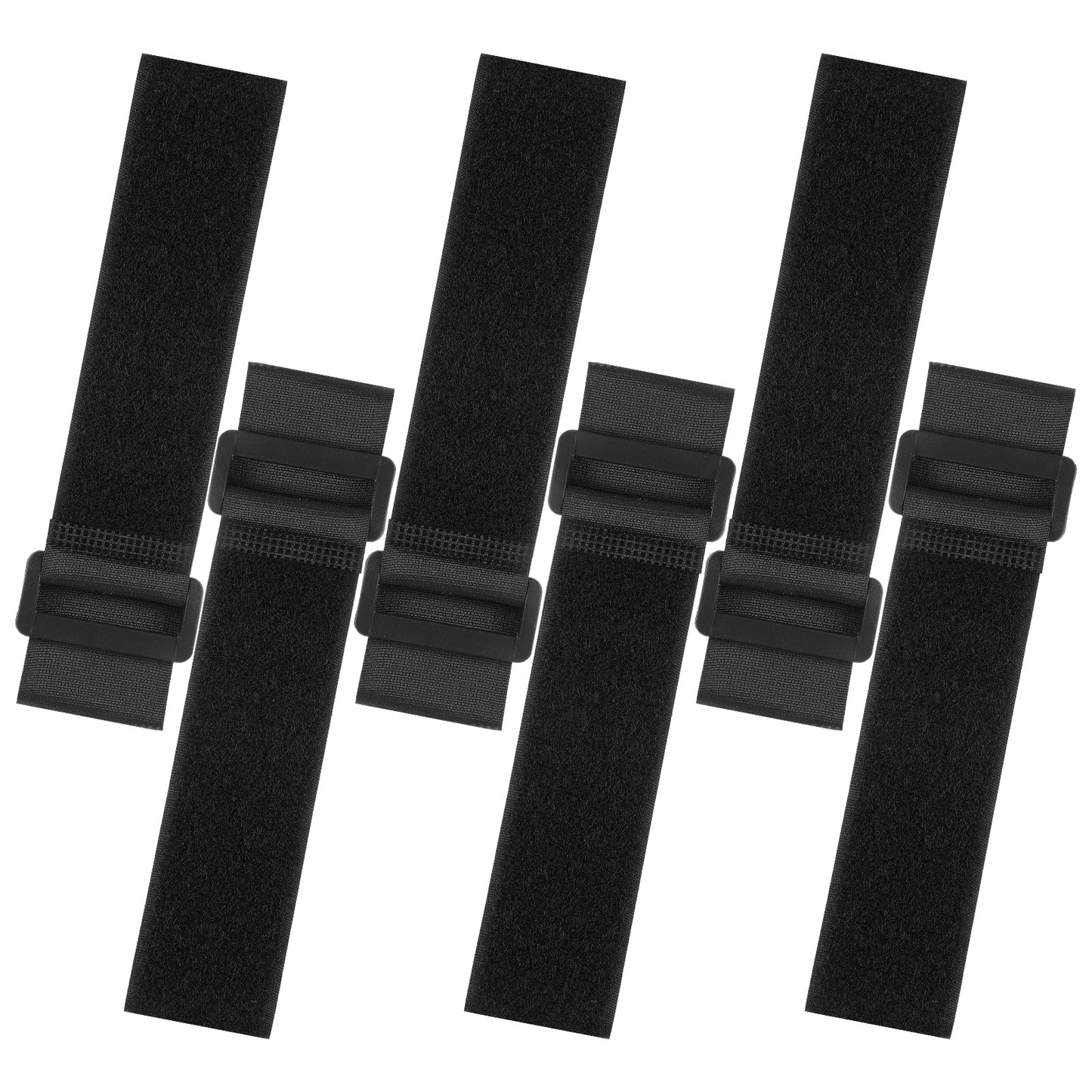Sibba Bicycle Straps Pant Leg Straps 8Pcs Adjustable Cycling Band Multipurpose Black Fastening Leg Foot Supports with Buckle for Riding Climbing Fishing Outdoor Sports (1.5”x15”)