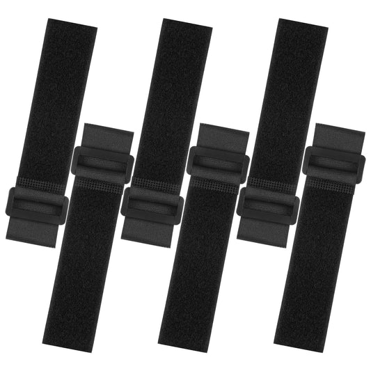 Sibba Bicycle Straps Pant Leg Straps 8Pcs Adjustable Cycling Band Multipurpose Black Fastening Leg Foot Supports with Buckle for Riding Climbing Fishing Outdoor Sports (1.5”x15”)