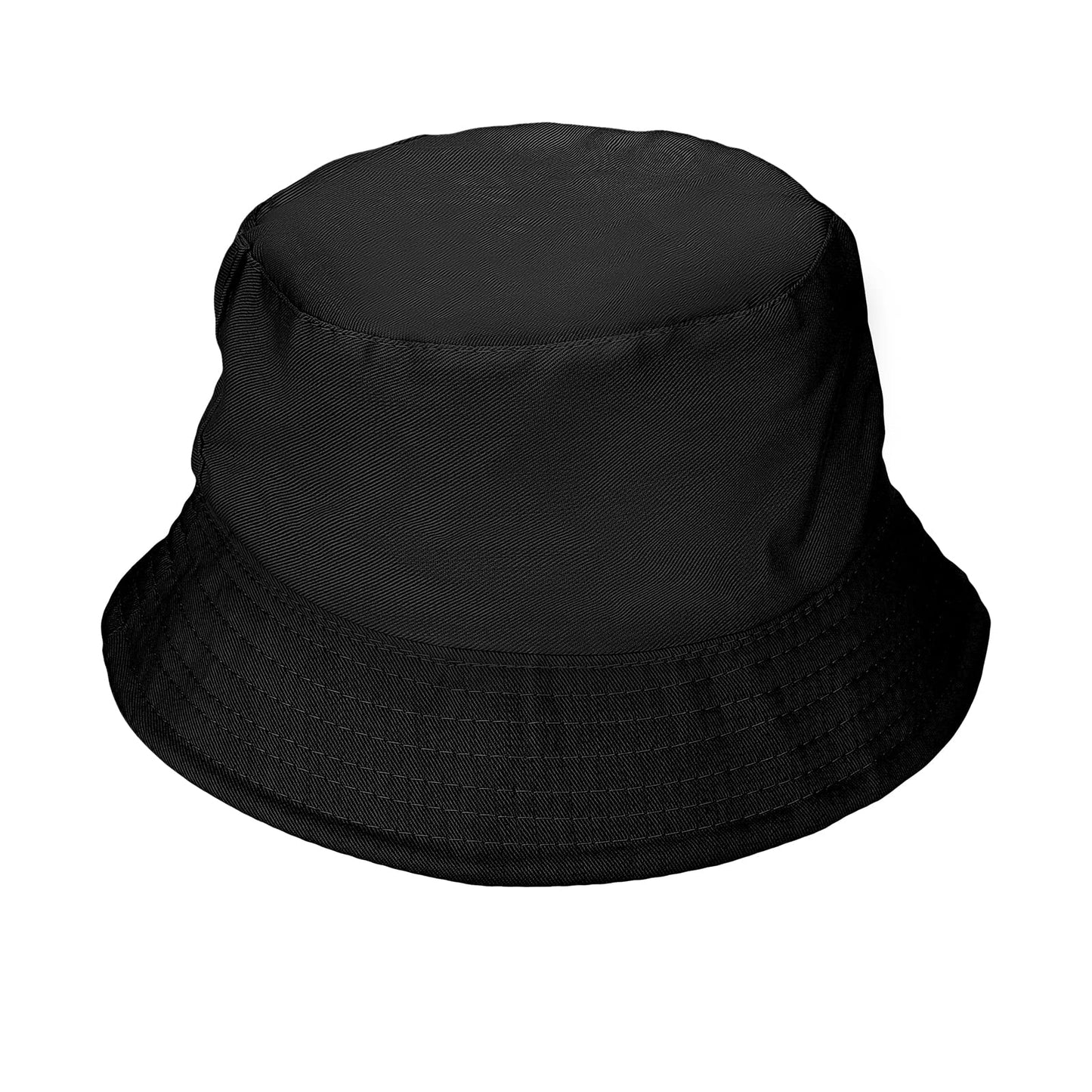 Sibba Bucket Hat Summer Fisherman Sunshade Caps Unisex Packable Hats for Women Men Holidays Hiking Camping Shopping 56-58cm Plain Colors (Black)