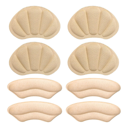 Sibba 4 Pairs High Heels Cushion Pads Inserts, Self-Adhesive Heel Grips for Ladies Shoes Too Big Prevent Slipping Blister, Anti-Slip Sport Shoes Pad for Loose Shoes Women Men Shoes Protectors