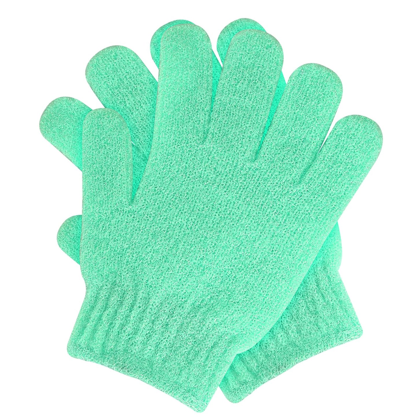 Sibba 2Pcs Exfoliating Gloves Bamboo Exfoliator Mitt Body Scrub Exfoliating Washcloths Scrubbing Glove for Shower, Spa, Massage and Dead Skin Cell Remover Loofah