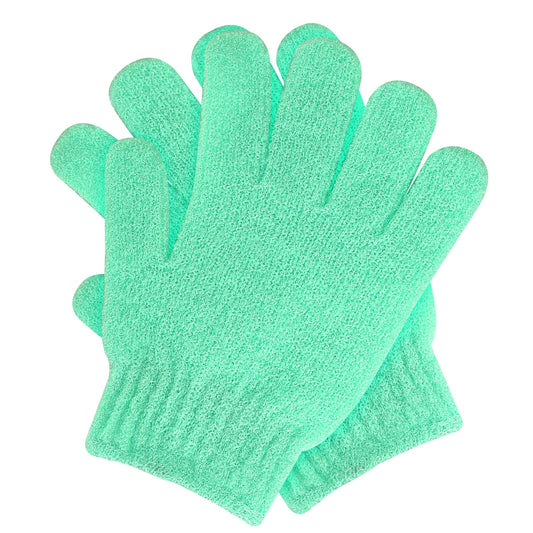 Sibba 2Pcs Exfoliating Gloves Bamboo Exfoliator Mitt Body Scrub Exfoliating Washcloths Scrubbing Glove for Shower, Spa, Massage and Dead Skin Cell Remover Loofah