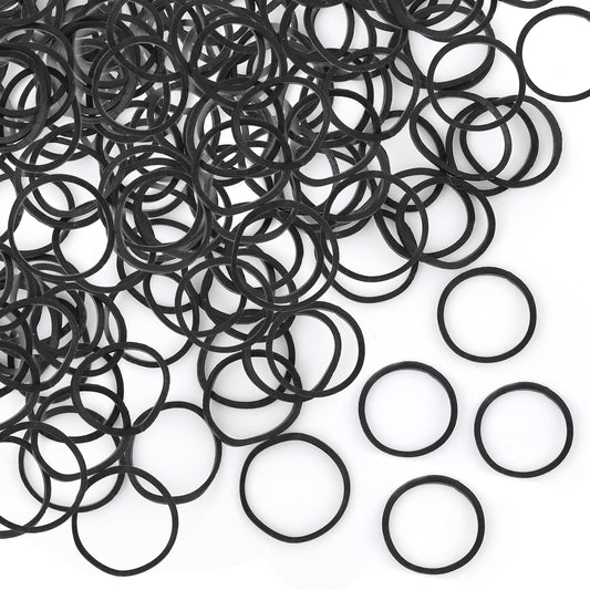 Sibba 1000 Pcs Mini Rubber Bands Small Elastic Hair Ties Ropes for Toddler Women Girls Thin Tiny Band Braids Ponytails Holder for Wedding Hairstyle Accessory (Black)