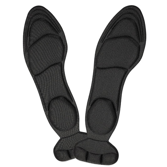 WLLHYF 1/2 Pair Shoe Insoles Breathable Sponge Heel Insoles with Heel Grips Shearable Heel Cushions High Heel Inserts for Women Loose Shoes Metatarsal Arch Foot Pain (Black)