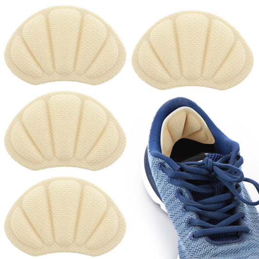 Sibba 2 Pair Heel Grips Shoes Pads for Shoes Too Big Self-Adhesive Foot Cushions Pads for Women Men Thick Shoe Inserts Back Insoles Anti Blister Shoe Liners Heel Protectors(Beige)