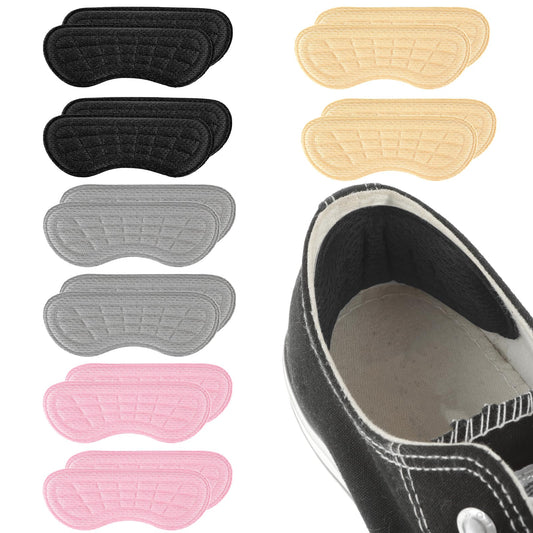 Sibba 8 Pairs Heel Grips Liner Cushions Inserts for Loose Shoes, Heel Pads Snugs for Shoes Too Big, Heel Insoles Protectors for Blisters Pain, Rubbing, Prevent Slip for Women and Men(Multicolor)