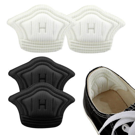 Sibba Shoe Inserts 2 Pairs High Heel Pads Grips Protectors Blister Bandages Silicone Feet Cups Comfort Cushions Pain Relief Anti Slip Fit Insoles Filler Loose Foot Boot Shoes Sole ()