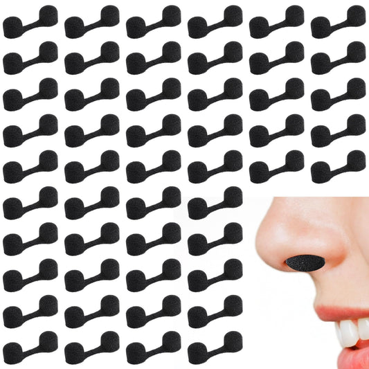 Dimeho 100 Pieces Nose Plug Filter Disposable Nose Dust Filters Bulk Sponge Nostril Filters for Spray Tanning Welding Dust Allergies DustConstruction Areas (Black)