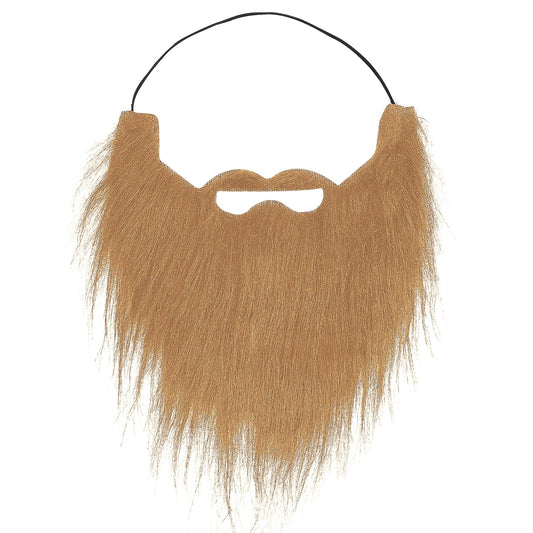 Sibba 1Pcs Party Fake Beard, Fake Mustaches Funny Self Adhesive Novelty Moustache Festival Party costume and Christmas Supplies Decorations Masquerade Party (Brown)