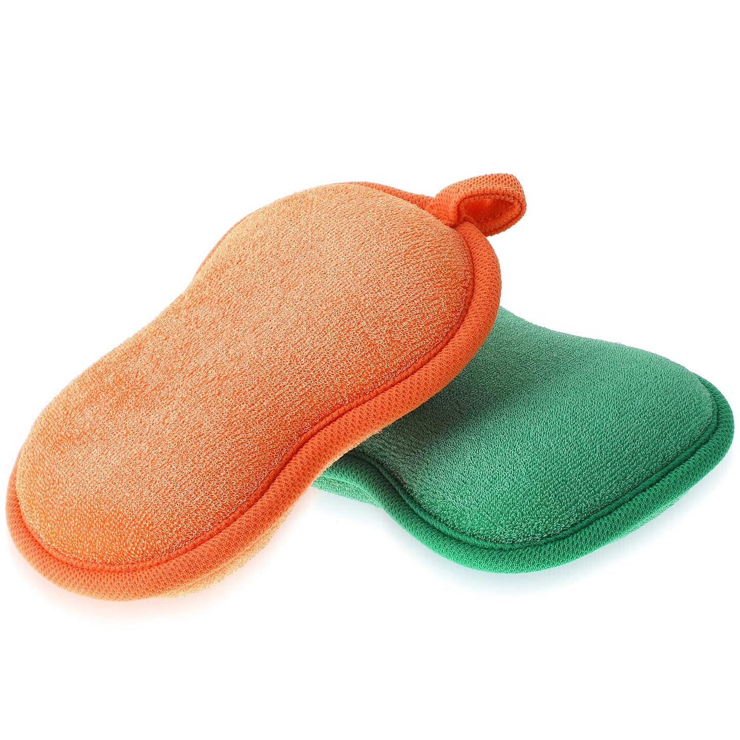 Dimeho 2 Pieces Bath Sponge Cotton, Foam Loofah Sponge Soft and Absorbent Sponge Exfoliating Body Sponge for Shower Men Women